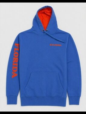 Creative Apparel Concepts Blue Orange Graphic Fleece Pullover Hoodie Men's XL, S